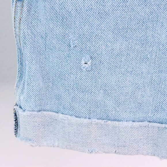 Vintage 90's Faded Glory Women's M/12 Distressed Ultra High Waist Denim Shorts - Picture 5 of 11